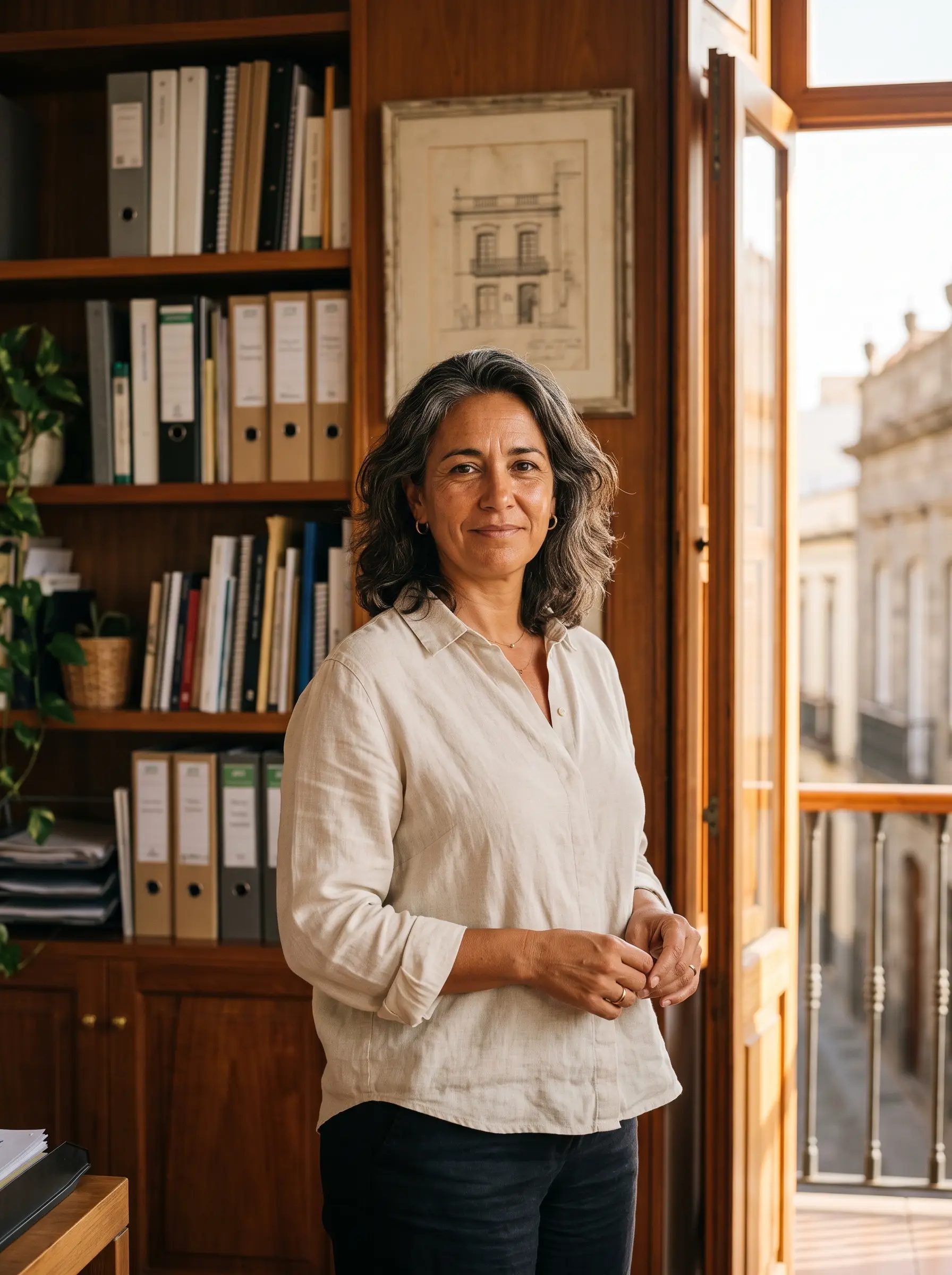 Lucía Cantera en el despacho de Triana