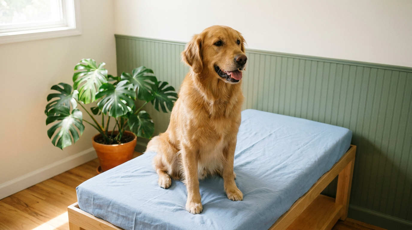 Cachorro en su primera visita a la clínica
